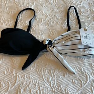 New Roxy bandeau strapless bikini top NWT